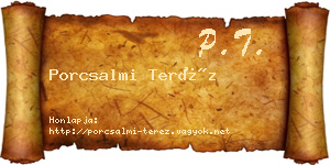Porcsalmi Teréz névjegykártya