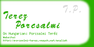 terez porcsalmi business card